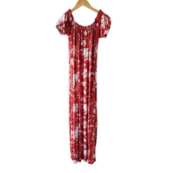 Rachel Pally Ossiane off shoulder maxi dress chipotle peony large - Picture 5 of 16